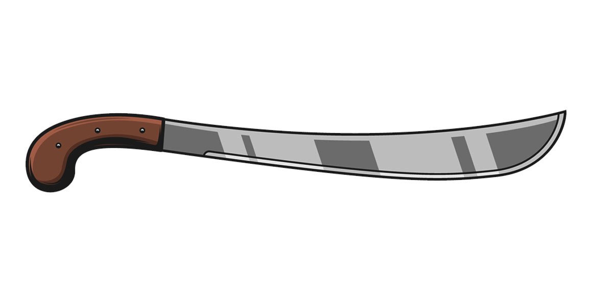 Golok machete from Indonesia — hand forged blade